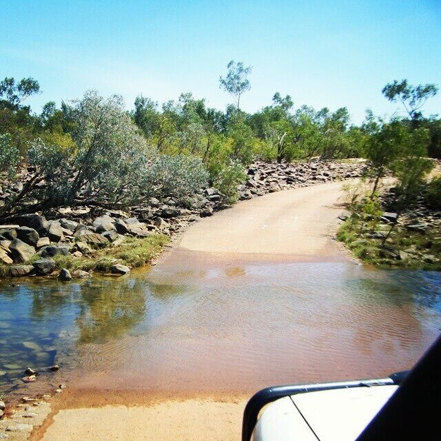 Creek Crossing in Limmen National Park!

This is  great remote National Park with lots of fun crossings. 
Be sure to take enough supplies to get you between destinations, especially if you plan on staying awhile.  Near by Borroloola is a great option, with a small supermarket and fishing shop. 
We camped at a roadhouse but beware, these are still the kind of areas that if the fuel truck doesnt hit the roadhouses in time, you might just be stuck there to the diesel arrives! Im our case a detour to borroloola was able to help when it still hadnt showed up the next day! All can be fixed with a campsite, folding chair and a beer though!

#roadtrip 

