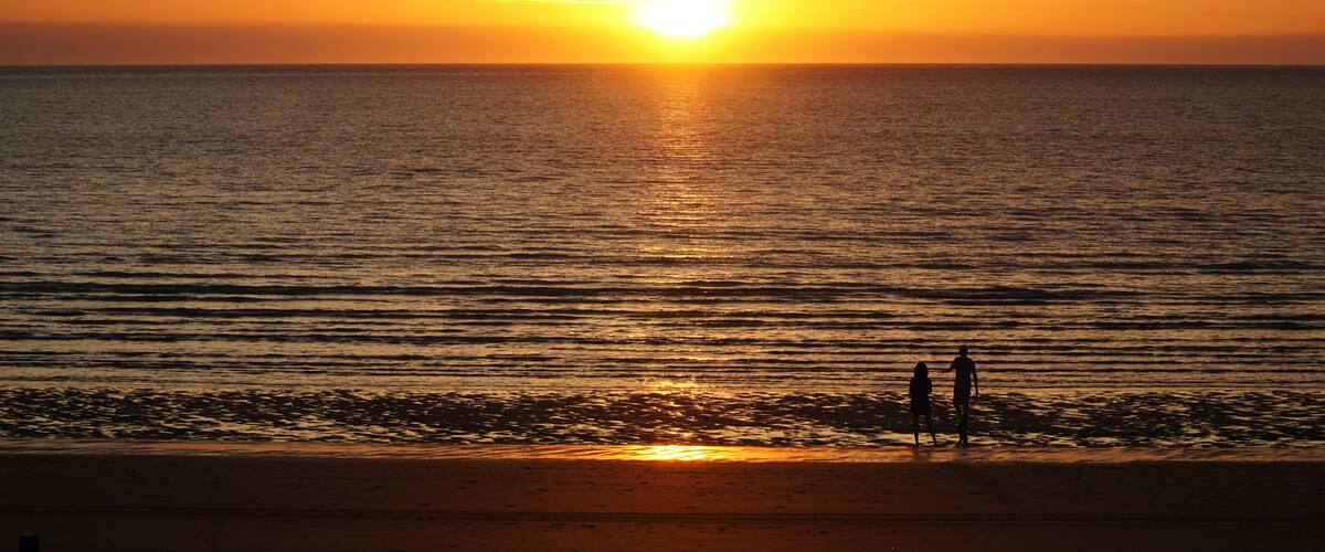 Sunset over Darwin Beach in the Northern Territory, Australia.