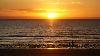 Sunset over Darwin Beach in the Northern Territory, Australia.