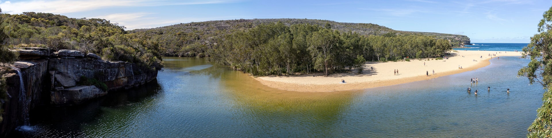 Wattamolla beach and cliffs