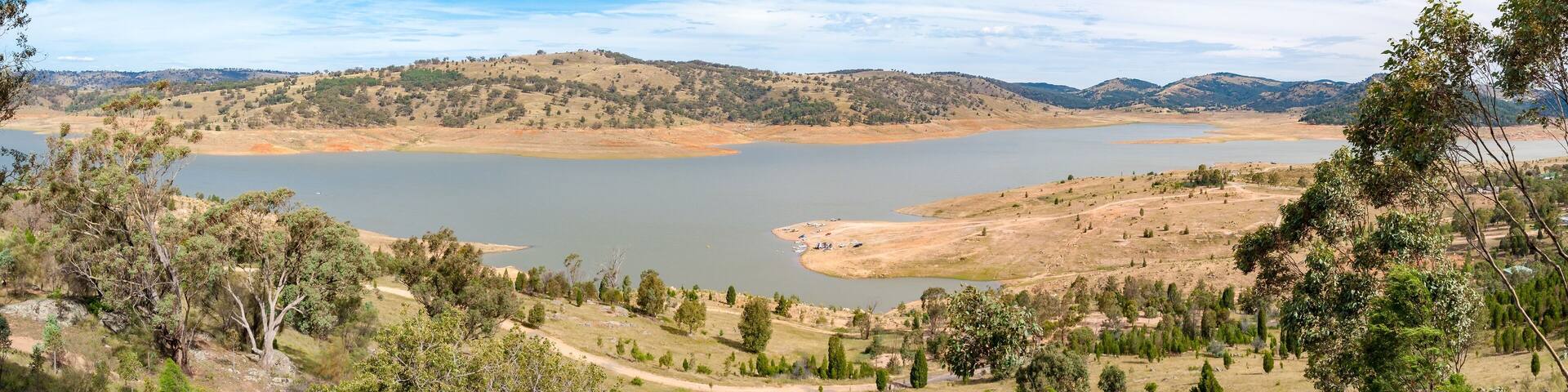 Spectacular panorama landscape of lake