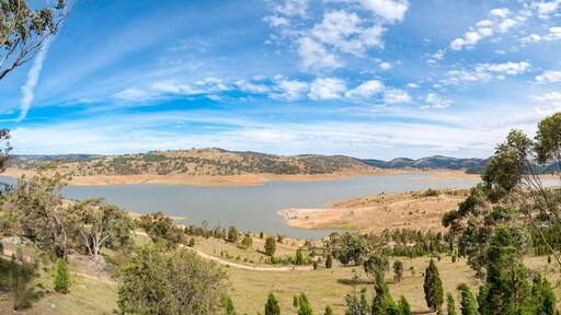 Spectacular panorama landscape of lake