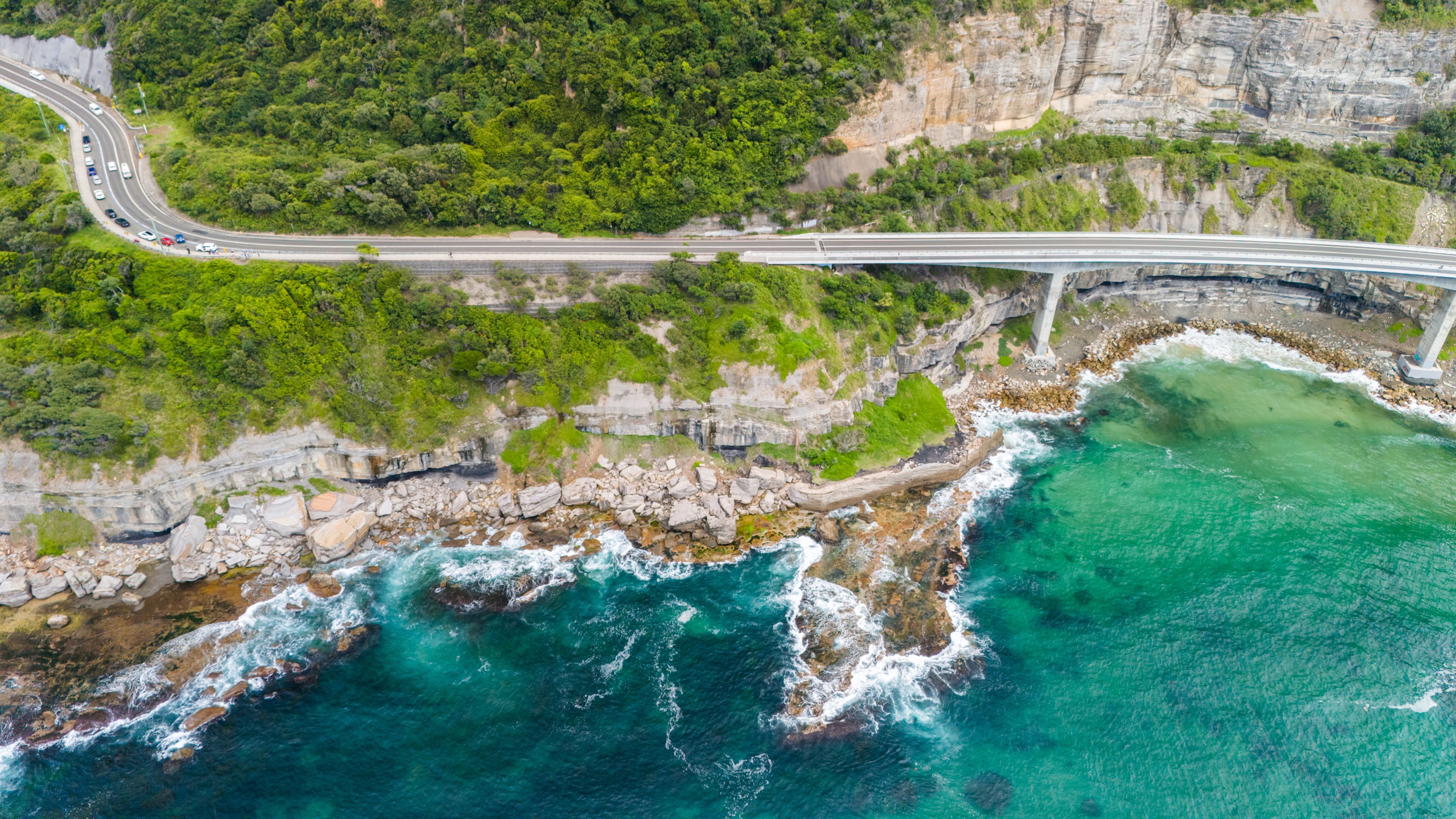Sea Cliff Bridge on New South Wales coastline, South of Sydney