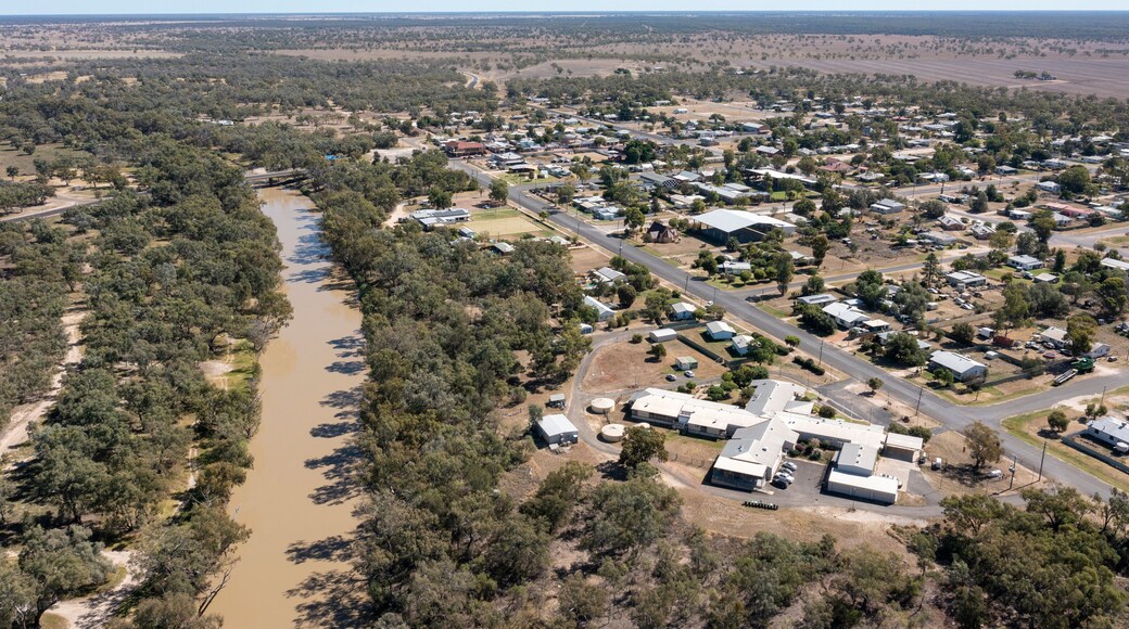 The Northern New South Wales town of Collarenebri on the Barwon river.