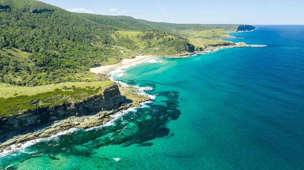 Aerial View of Burning Palms Beach and Royal National Park Coastline