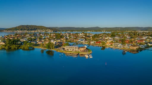 Island living in the coastal suburbs - panorama waterscape