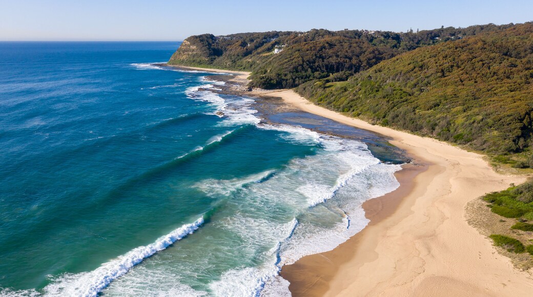 Dudley Beach - Newcastle Australia aerial view. Located south of the CBD area Dudley beach is one of many beautiful beaches in the Newcastle area.