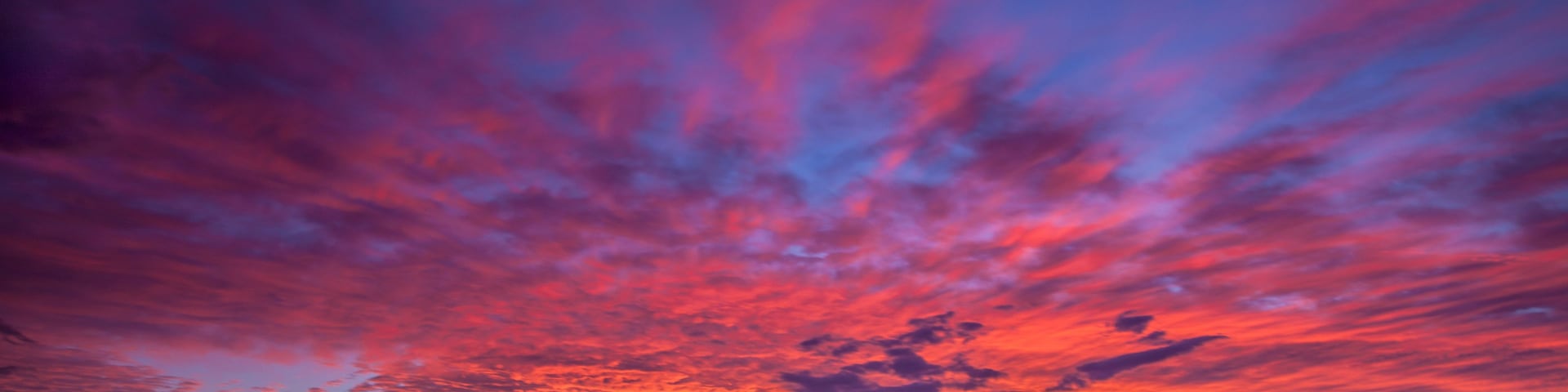 Um pôr do sol sobre um campo gramado com árvores dispersas e colinas ao longe.