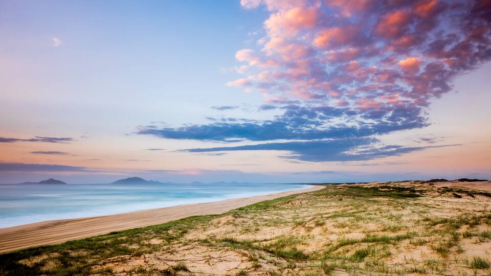 Seascape of Myall Lakes National Park in Early Morning