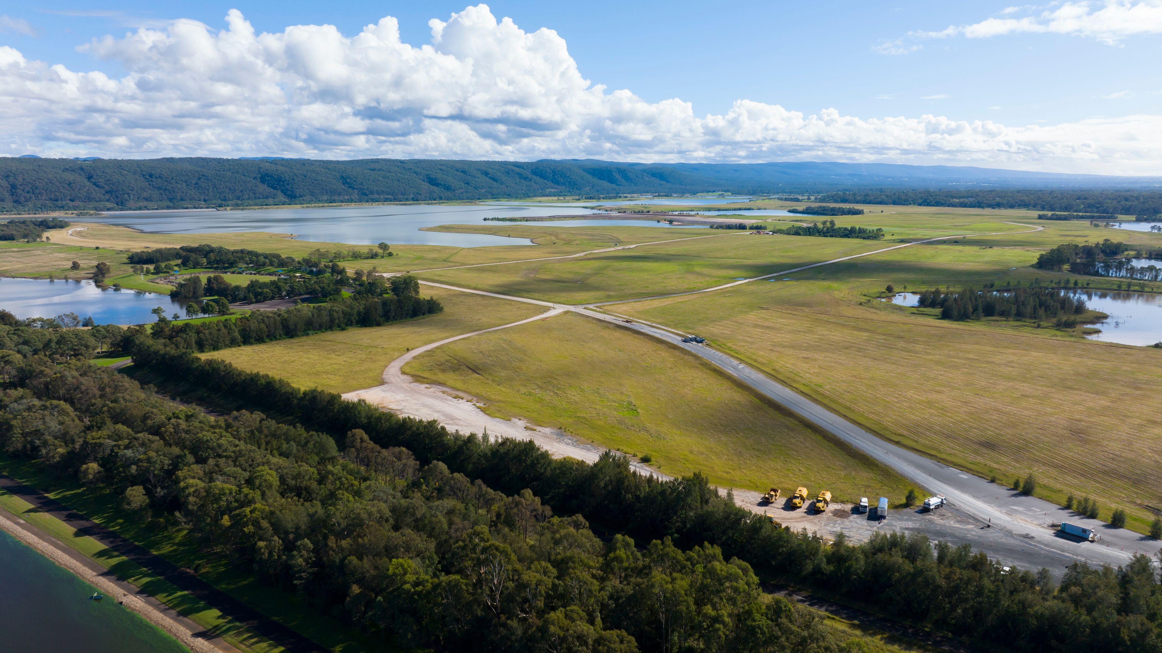 Aerial view of Penrith Lakes