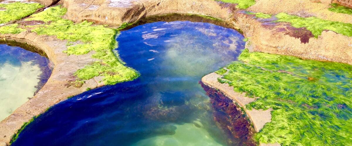 Small but perfect natural 8-shaped plunge pools