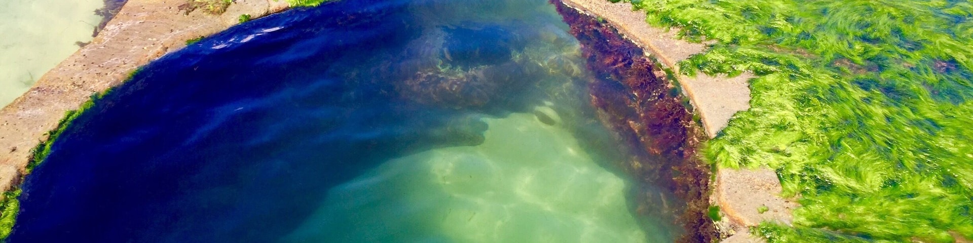 Small but perfect natural 8-shaped plunge pools