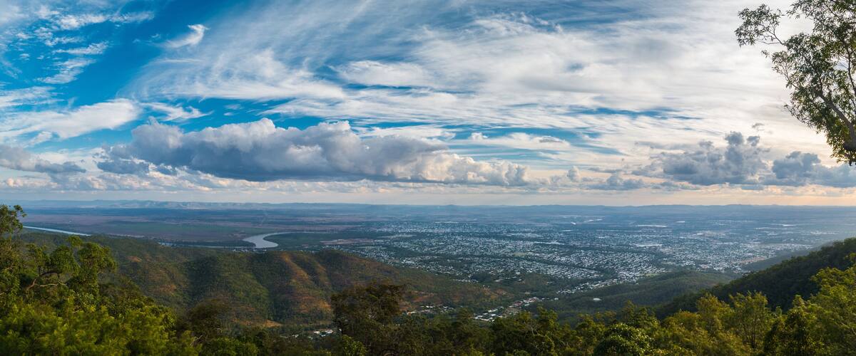 Panorama overview Rockhampton tropical Australia