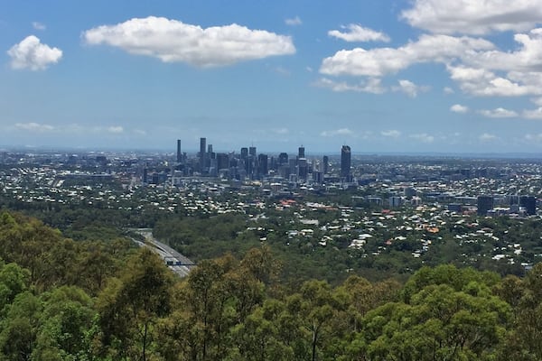 We went to the top of Mt Coot-tha for a nice view of Brisbane. It was clear and we could see all the way out to the bay. #LifeAtExpedia