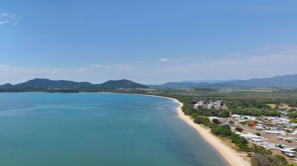 Aerial panorama of Kurramine Beach Queensland Australia
