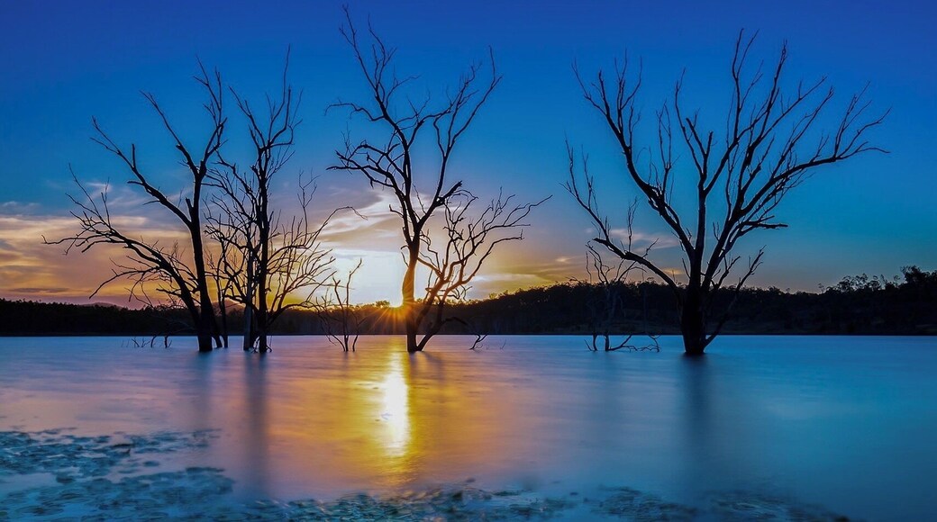 Sunset at Wyaralong dam near Beaudesert Queensland