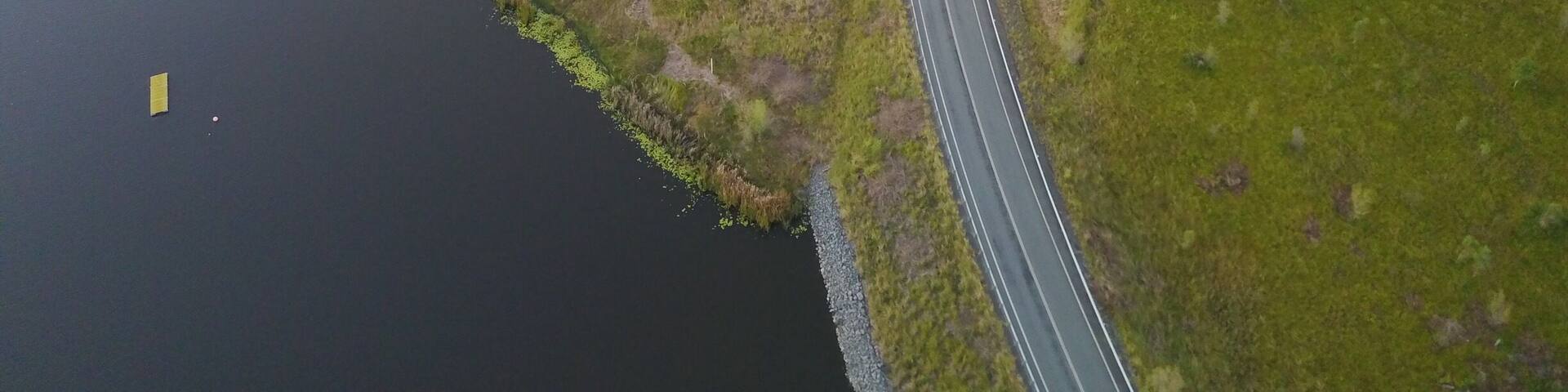 After a fabulous day in the Lost World, part of the Scenic Rim, it was time to head back to Brisbane, only an hour away. Decided to take the long way home via Wyarlong Dam. After a tumble getting to my vantage point (all good) it was waiting for the last cars to pass out of the area. @queensland