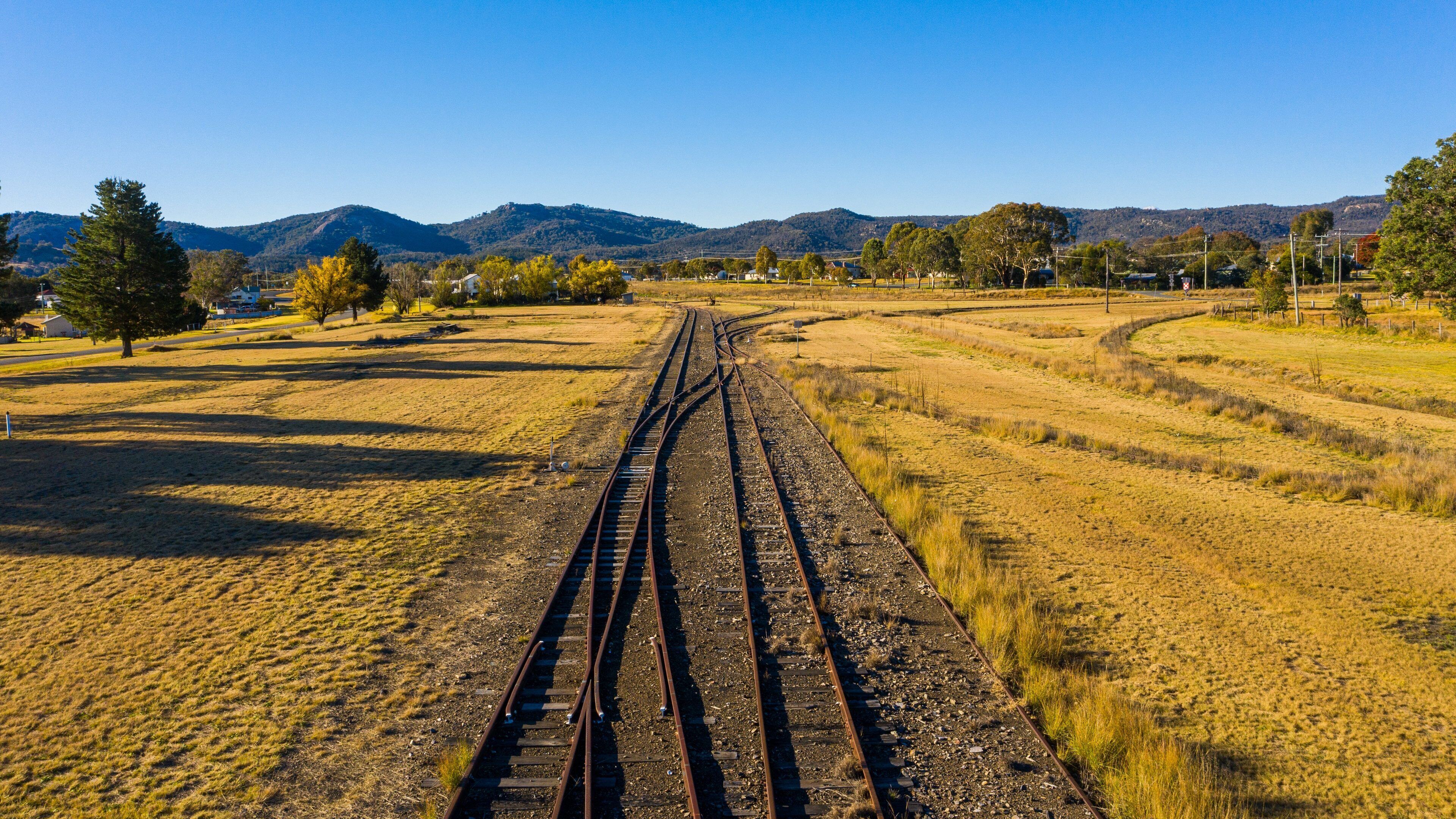 Wallangarra which includes tranquil scenes and railway items