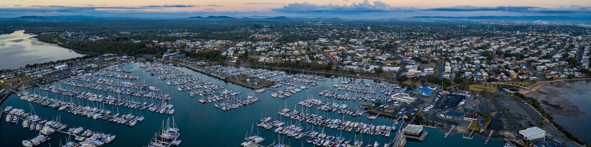 Manly Harbour at sunrise-Panoramic