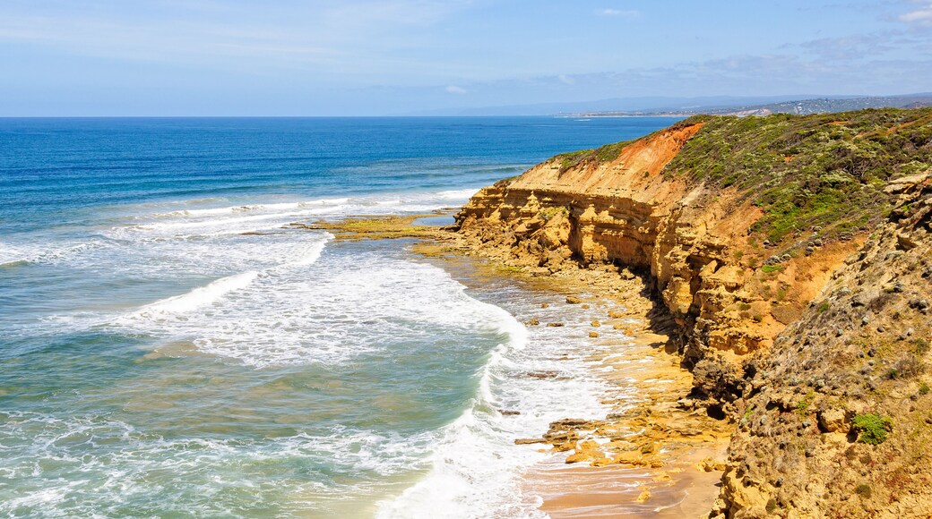 The sandstone cliffs at Point Addis are constantly shaped by the waves of the Southern Ocean - Anglesea, Victoria, Australia