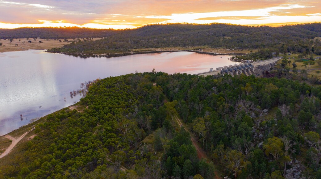 Leslie Dam which includes tranquil scenes, landscape views and a lake or waterhole