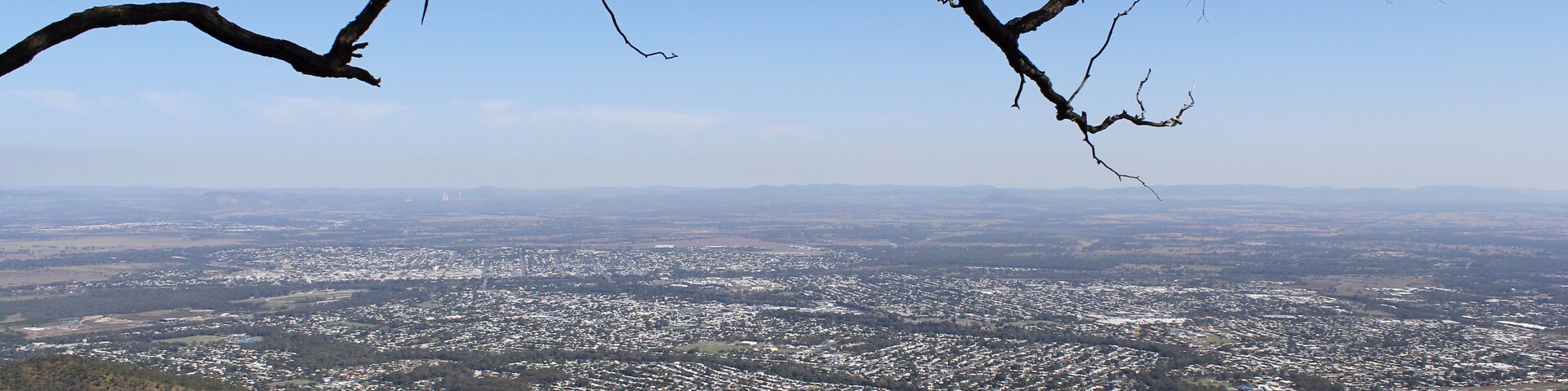 View of Rockhampton from Mount Archer National Park in Queensland, Australia