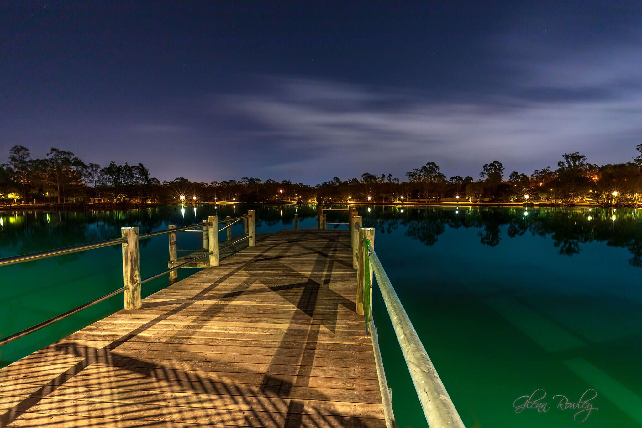 Long exposure at midnight Forest Lake Jetty, water was really smooth with no wind