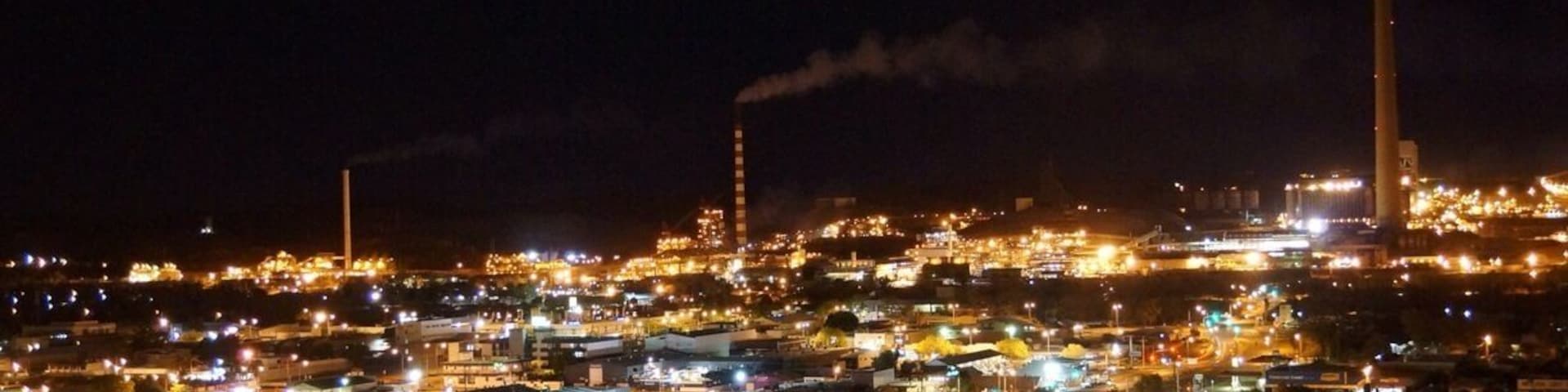 By day Mount Isa isn't much to look at - there's a huge mine on the edge of the city.
But at night it's an impressive sight. The lookout in the city is the best place to enjoy  the lights in this outback city.
