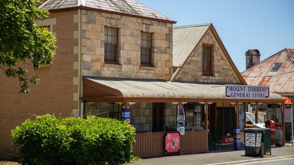 A stone building with a sign for Mount Torrens General Store.