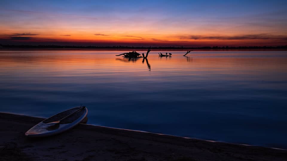 Lakeside sunset