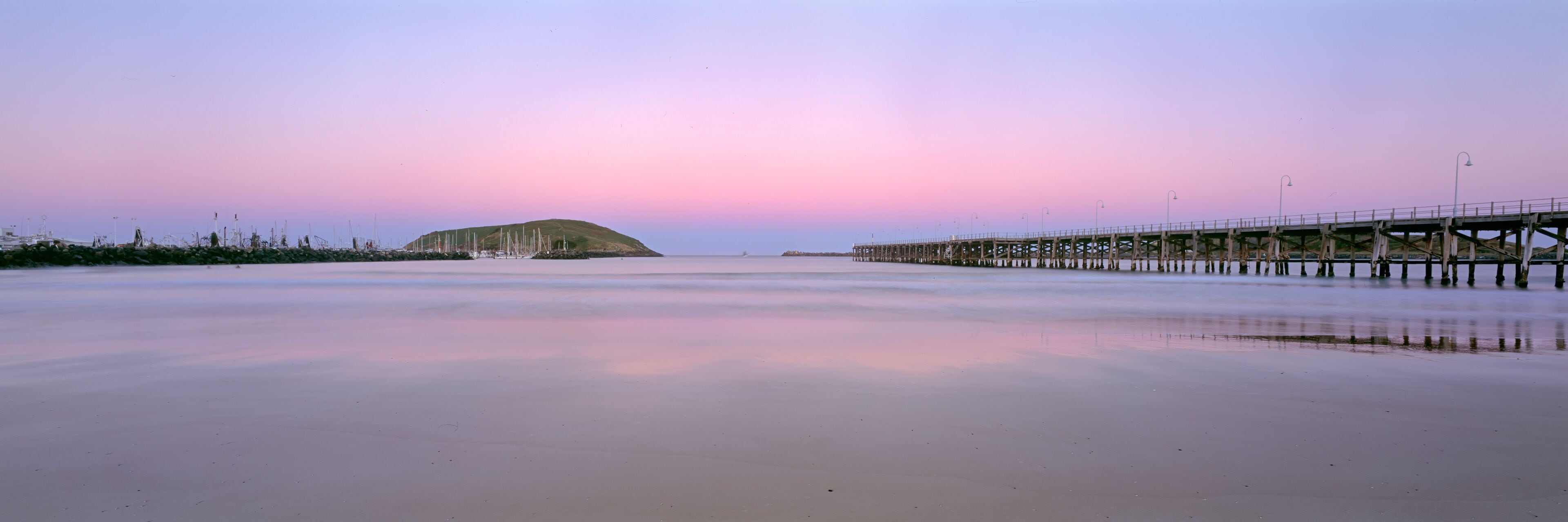 A panoramic image of the Coffs Harbour Jetting in the Mid North Coast of NSW, Australia