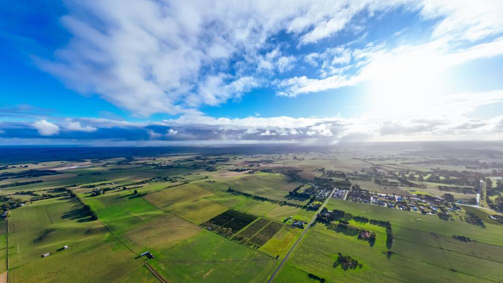 Aerial View of Mt Gambier in Australia