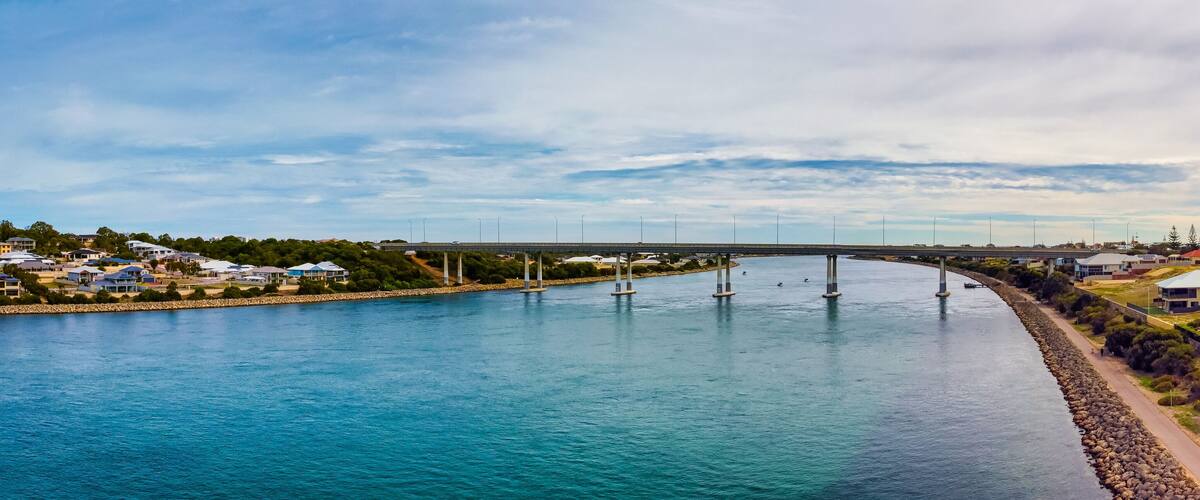 Dawesville Channel is an artificial channel between the Peel-Harvey Estuary and the Indian Ocean at Dawesville, about 80 km south of Perth.