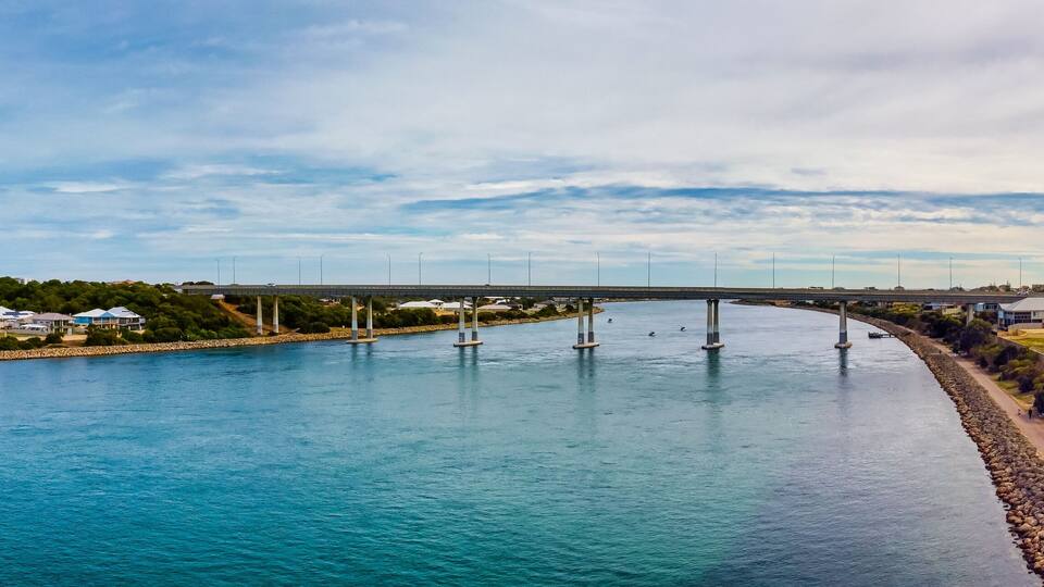 Dawesville Channel is an artificial channel between the Peel-Harvey Estuary and the Indian Ocean at Dawesville, about 80 km south of Perth.