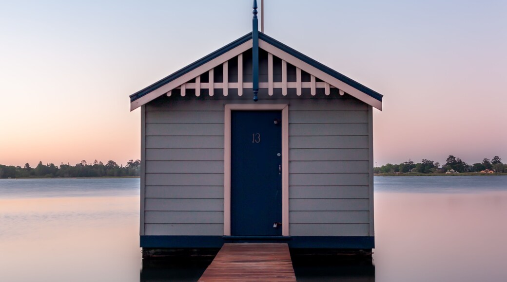 Boatsheds by Lake Wendouree, Ballarat, Victoria, Australia
