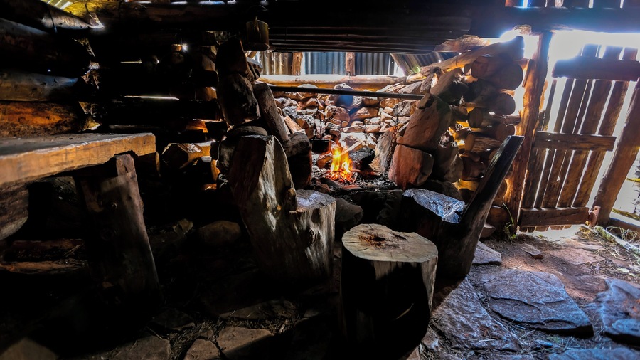Inside Guys Hut. Very basic accommodation for these tough cattlemen.