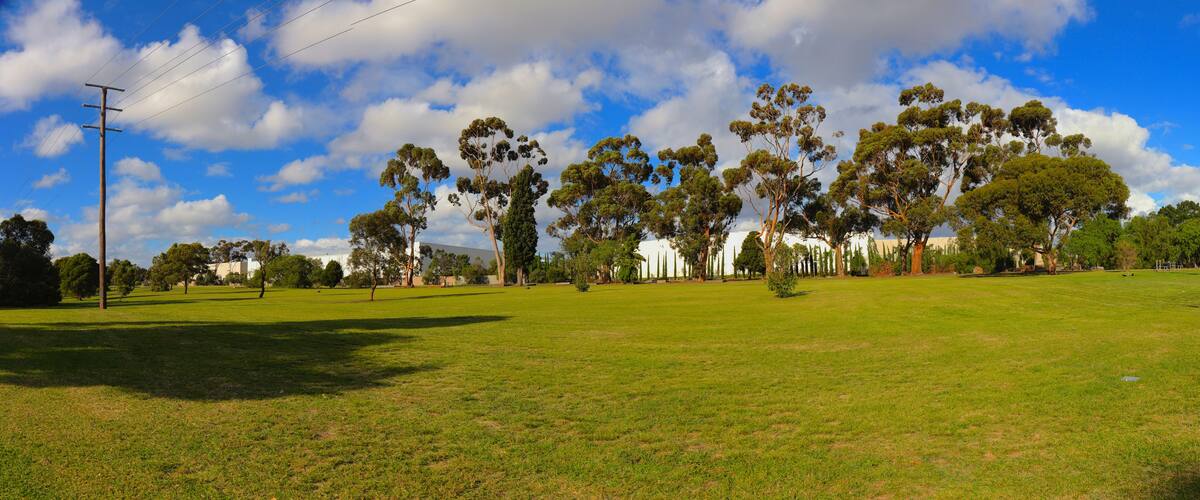Park in Broadmeadows Melbourne Victoria surrounded by green lush trees rivers and lakes