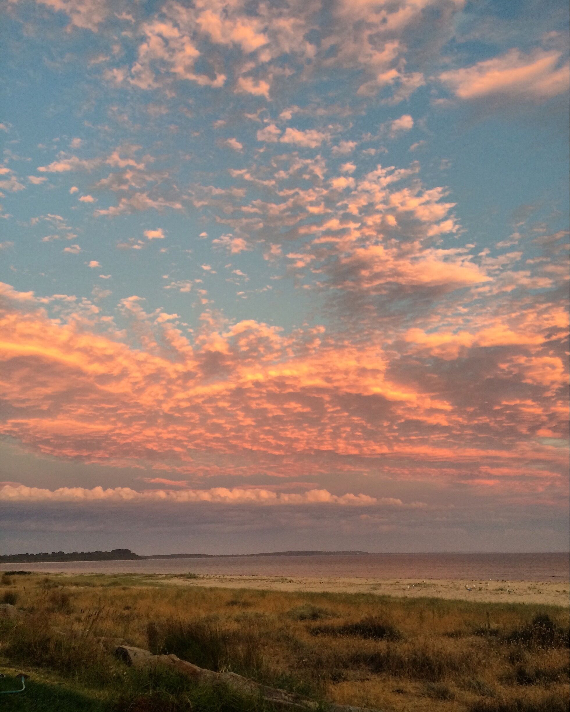 Sunset. Magnificent Beach camping at Pt. Leo. Victoria. 