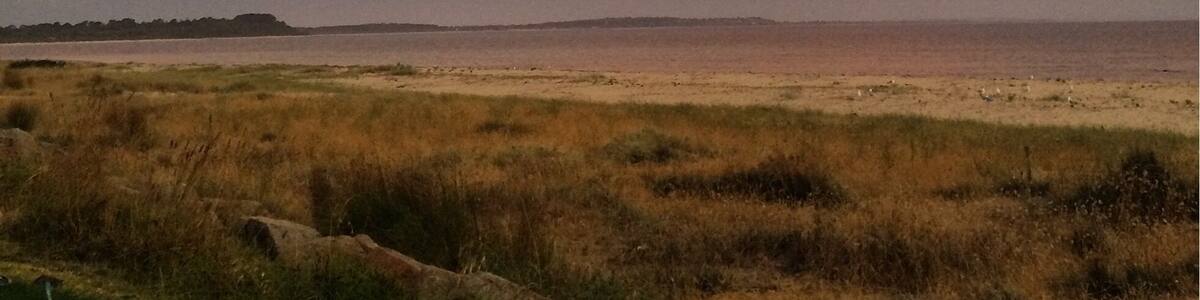 Sunset. Magnificent Beach camping at Pt. Leo. Victoria.