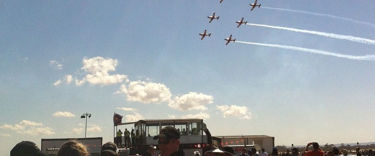 During the Australian International Airshow