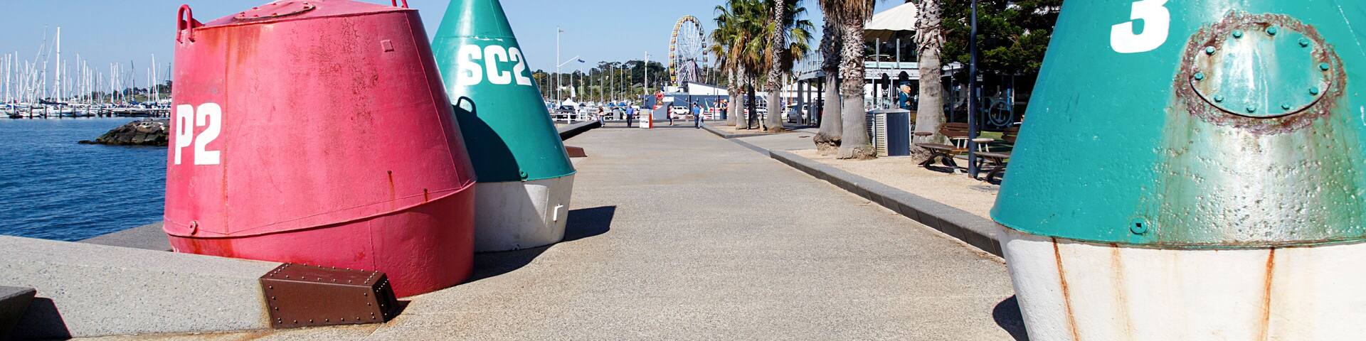 The Geelong Waterfront is a tourist and recreation area on the north facing shores of Corio Bay. The area was once part of the Port of Geelong.