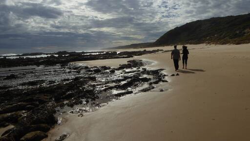 Walking along this beach your footprints are often the only ones there.