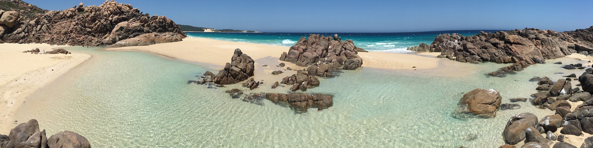 Panoramic view of Injidup Beach in South Western Australia