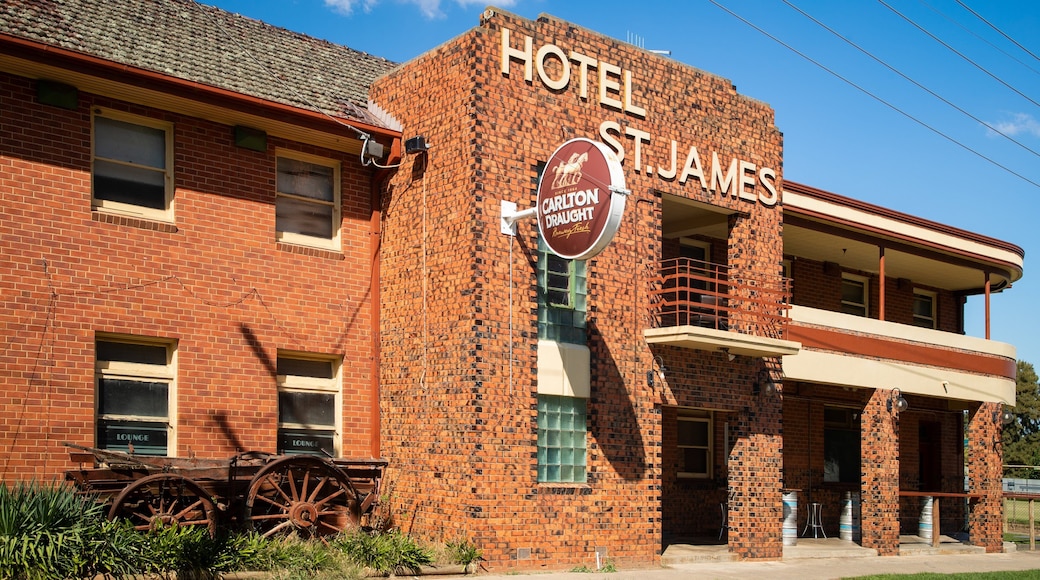 St James which includes heritage elements and signage