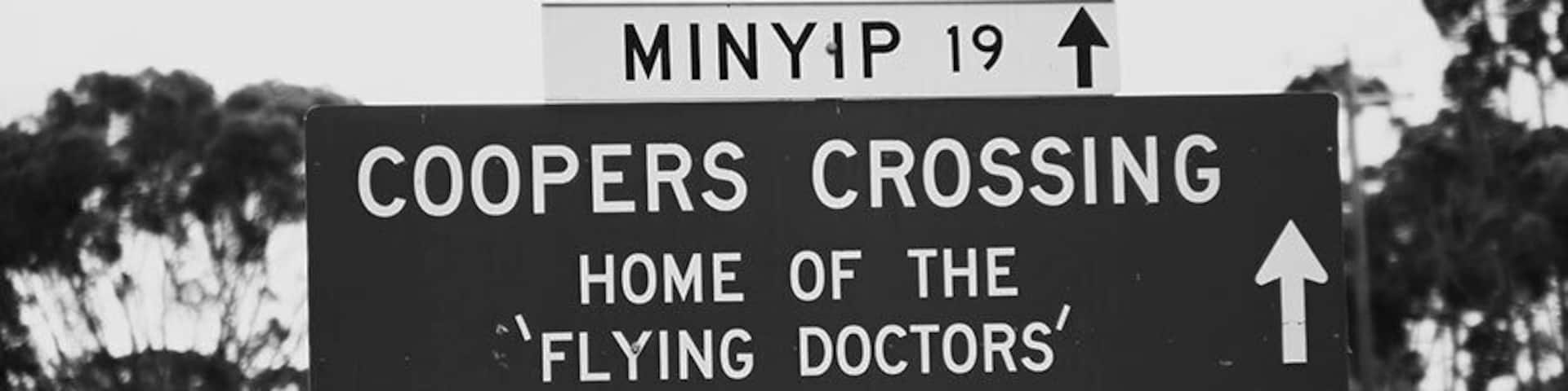 On my way to "Coopers Crossing", the home of The Flying Doctors.
Coopers Crossing is only a fictional town and the real name of the town is Minyip. It is located in Victoria, Australia. Definitely worth a visit of you are a fan of The Flying Doctors.