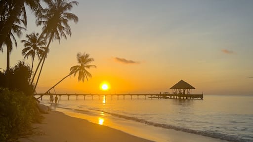 Sonnenuntergang auf den Malediven Insel Filaidhoo