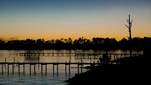 Beautiful Sunset on Arnica Bay in Lillian, Alabama USA