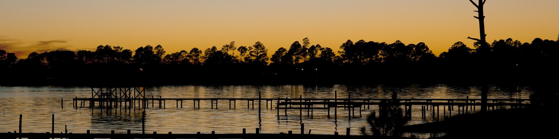Beautiful Sunset on Arnica Bay in Lillian, Alabama USA