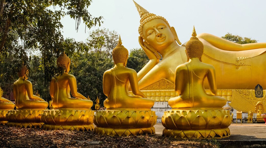 Big golden buddha status in Wat Pa Koon Kham Vipassana temple,sakon nakhon province,thailand.-21 January 2020