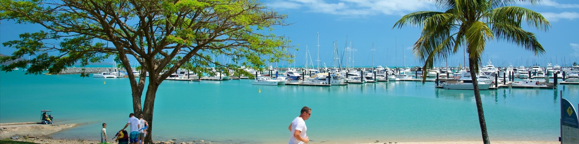 Airlie Beach featuring general coastal views and a bay or harbor as well as an individual male
